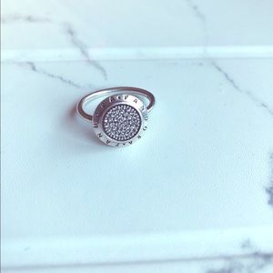 Pandora logo pavè ring